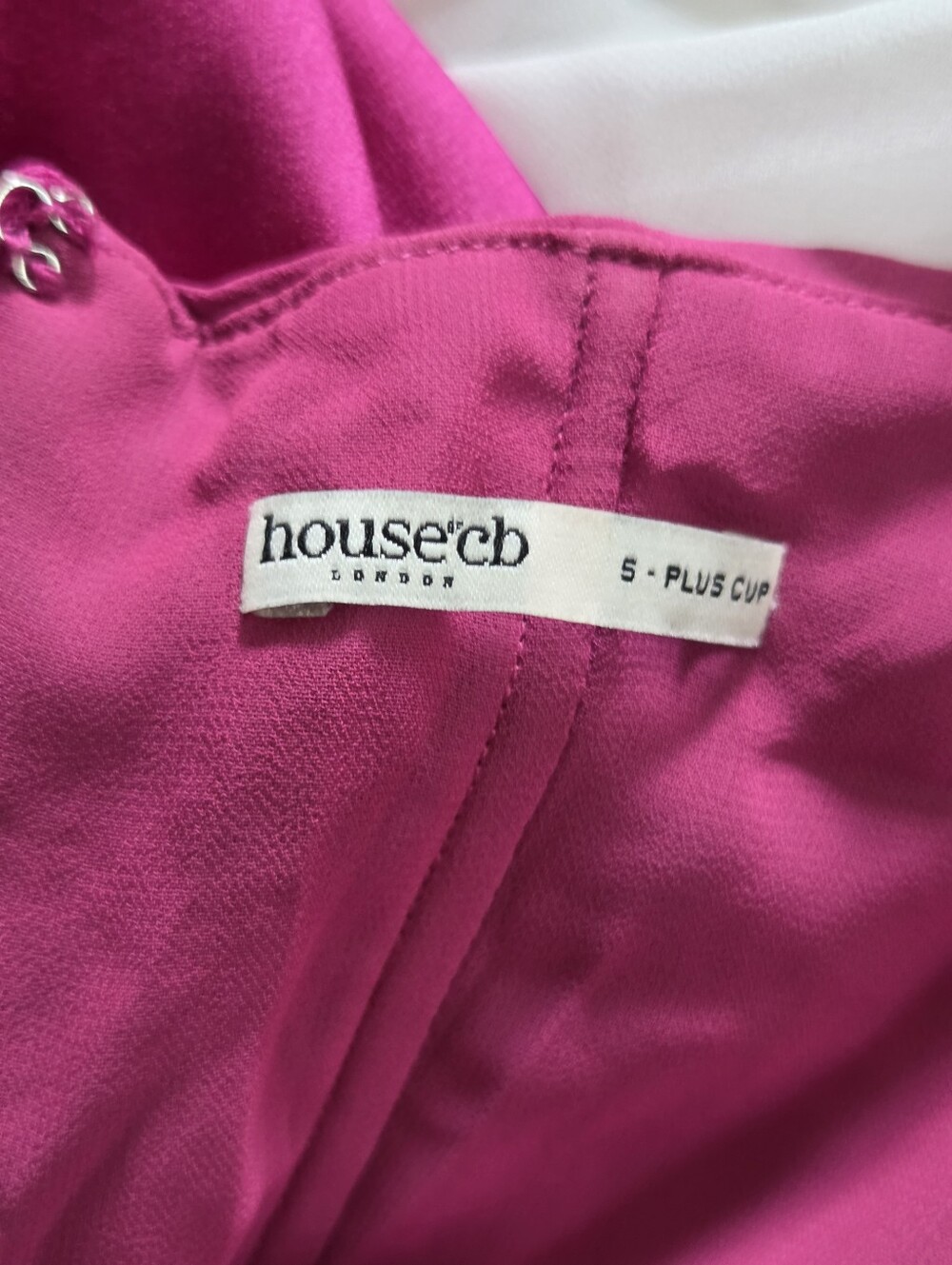 House of CB Teia Hot Pink Satin Cowl Slip Midi Dress - Picture 4 of 5